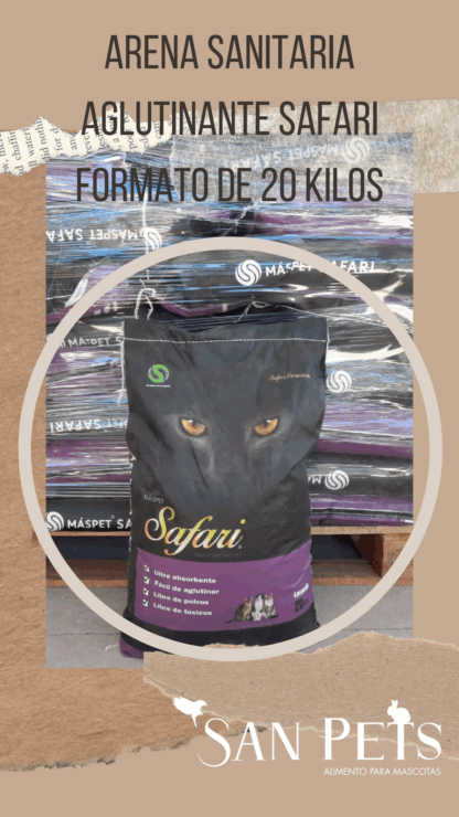 Arena sanitaria Safari 20 kilos